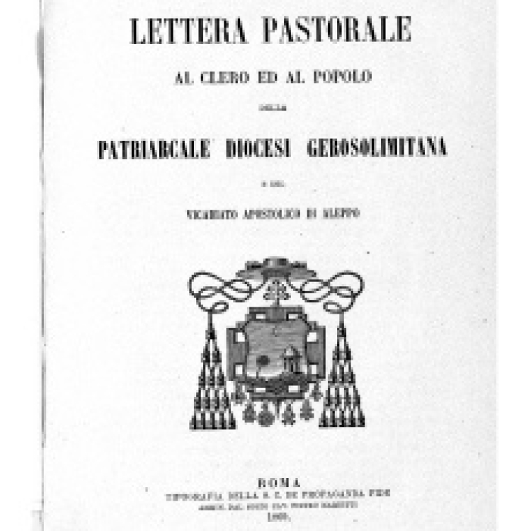 Lettera Pastorale Al clero ed al popolo 1869 [It]