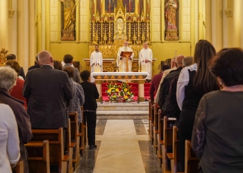 The yearly Mass for the Society of St. Vincent in Jerusalem