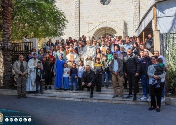 Visita navideña del cardenal Pizzaballa a Gaza 2024