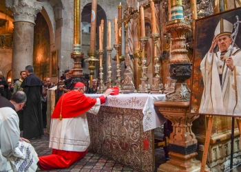 Requiem Mass for the Eternal Repose of H.H. Pope Francis at the Basilica of the Holy Sepulchre