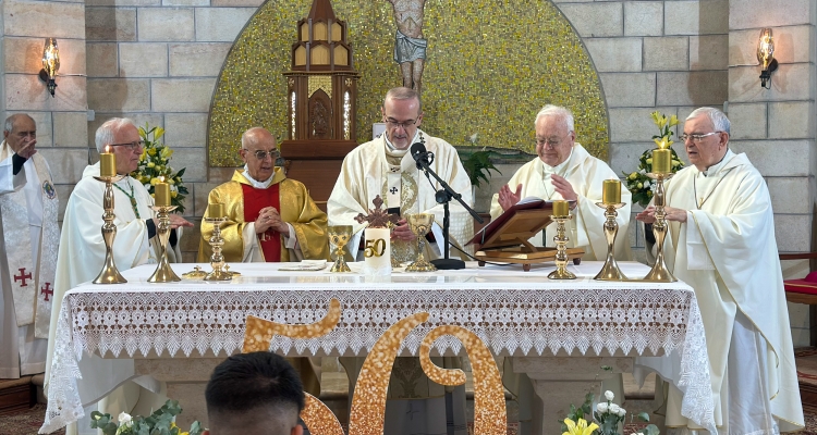 El Cardenal Pizzaballa presidió las celebraciones jubilares en la parroquia de Birzeit