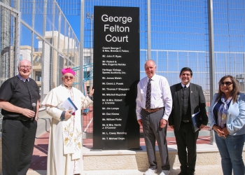 Cerimonia di benedizione e inaugurazione del George Felton Court 2025