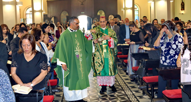 Msgr. Iyad Twal blesses the newly renovated Church of the Immaculate Heart of Mary – Fuheis